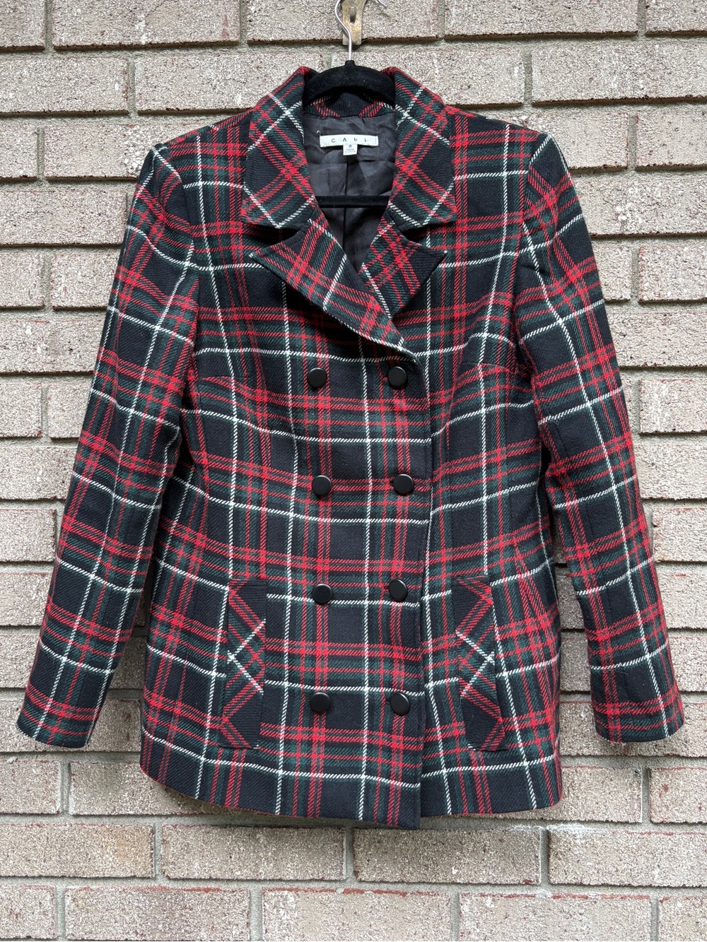 CABI Blazer Tartan Plaid Size 8